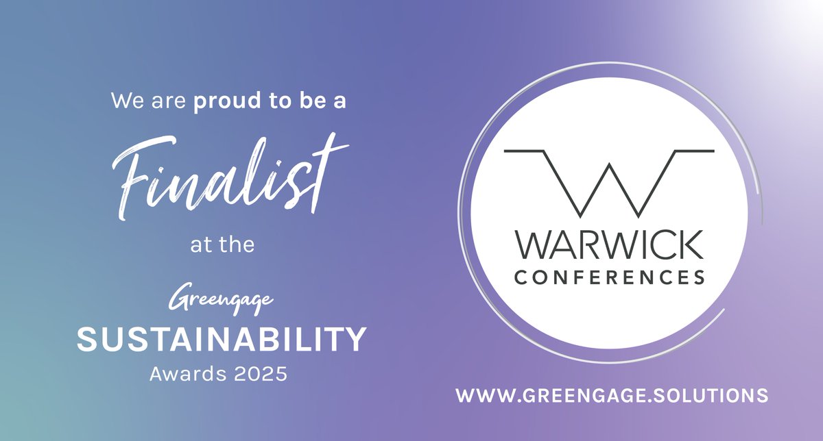 Warwick Conferences (@warwickconf) on Twitter photo Thrilled to be finalists in the Greengage Sustainability Awards 2025! 🌿♻️
Sustainability is at our core & we're proud to be recognised for our commitment to greener events. 
Looking forward to celebrating on 9th May at BMA House!
#GreengageAwards #WarwickConferences Thrilled to be finalists in the Greengage Sustainability Awards 2025! 🌿♻️
Sustainability is at our core & we're proud to be recognised for our commitment to greener events. 
Looking forward to celebrating on 9th May at BMA House!
#GreengageAwards #WarwickConferences