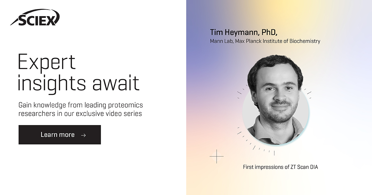 Discover how ZT Scan DIA enhances phosphopeptide analysis with more than a 10% gain in phosphosites. Tim Heymann from Mann lab at the Max Planck Institute of Biochemistry shares his findings in this must-watch video. 

Learn more sciex.li/11vnr2