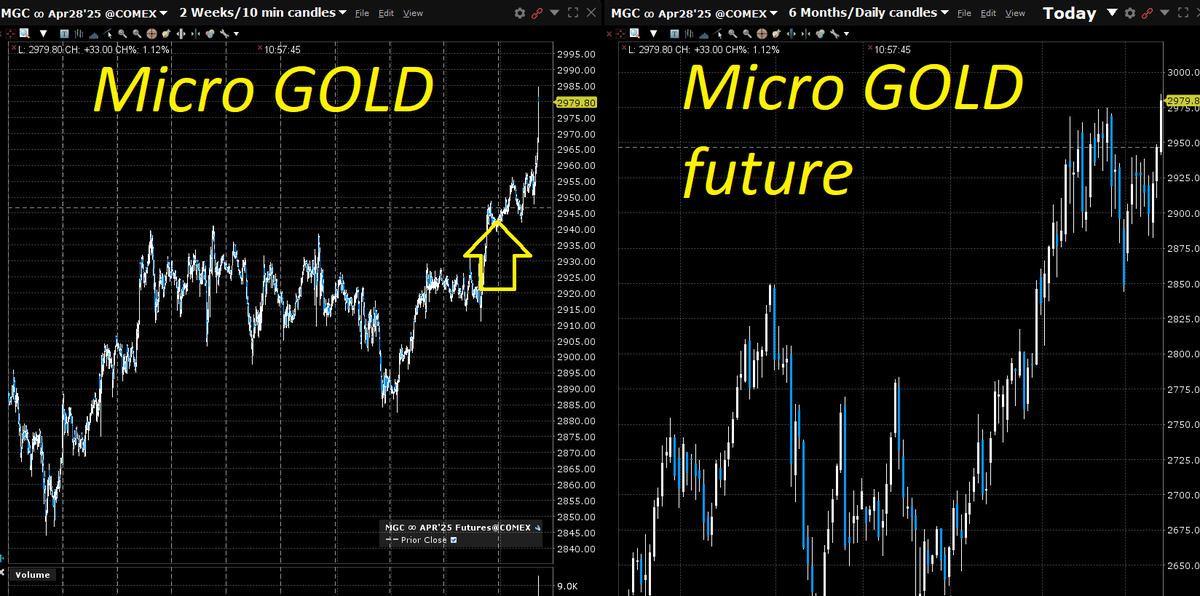Aggiungo oro future con micro Gold al portafoglio