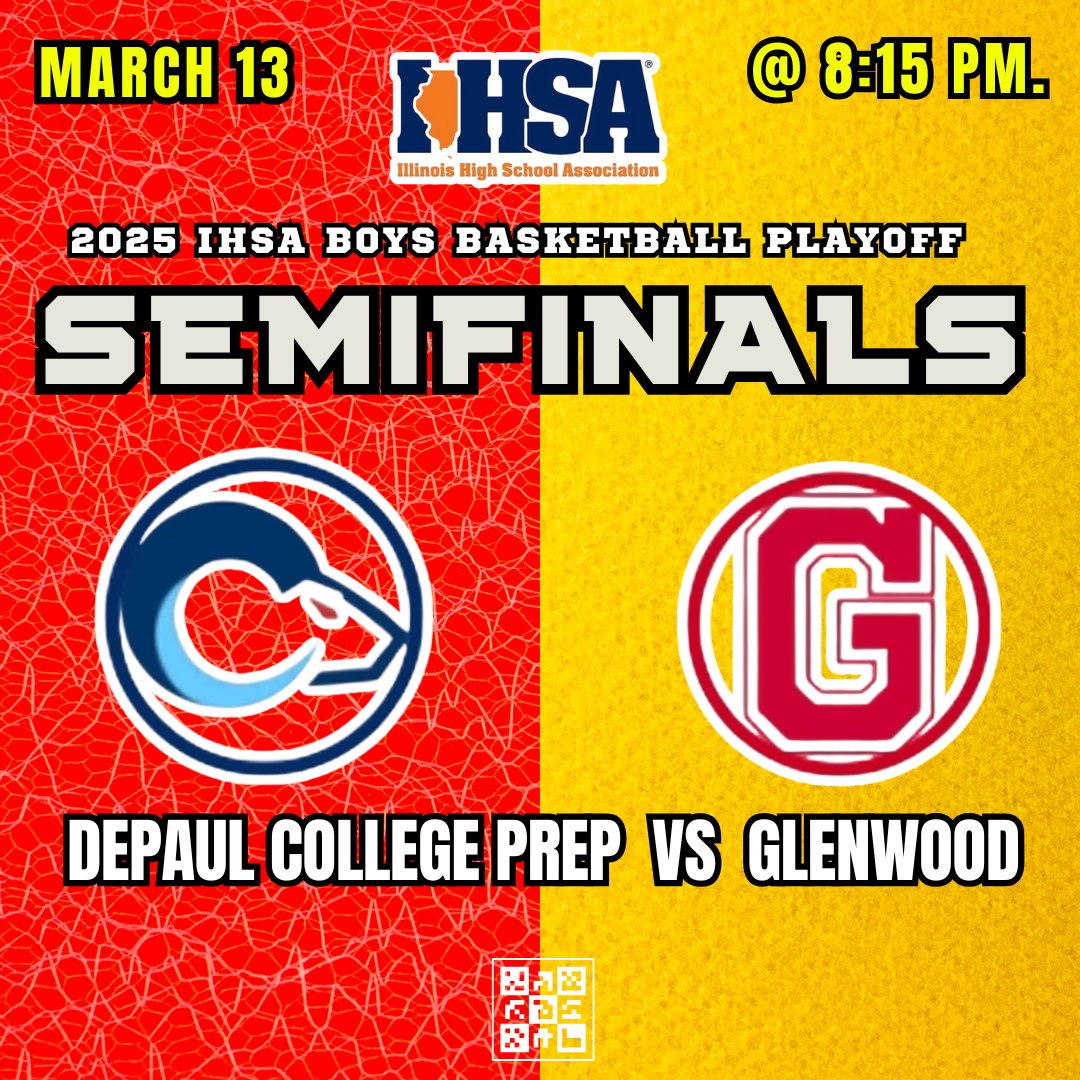 IHSA UPDATES (@ihsa_updates) on Twitter photo ๐ฅ๐๐ผ๐๐๐ฟ๐ผ๐
๐ข IHSA PLAYOFFS STATE SEMIFINAL
๐ DePaul College Prep ๐๏ธ Glenwood
๐บ Live on: bit.ly/3YiqwI0
๐ Today, March 13
โฐ๏ธ8:15p.
<a href="/GWoodTitanBBall/">Glenwood Basketball</a> <a href="/GlenwoodSC/">Glenwood Titans Strength and Conditioning</a> <a href="/DePaulPrepMBB/">DePaul Prep MBB</a> <a href="/DePaulPrepAD/">DePaul Prep Athletics</a> <a href="/DePaulPrep/">DePaul College Prep</a> <a href="/JackLydon63/">Jack Lydon</a> <a href="/tdc200/">Big Tim</a> <a href="/rykanwoo/">rykan</a> <a href="/RashaunPorter24/">Rashaun</a> ๐ฅ๐๐ผ๐๐๐ฟ๐ผ๐
๐ข IHSA PLAYOFFS STATE SEMIFINAL
๐ DePaul College Prep ๐๏ธ Glenwood
๐บ Live on: bit.ly/3YiqwI0
๐ Today, March 13
โฐ๏ธ8:15p.
<a href="/GWoodTitanBBall/">Glenwood Basketball</a> <a href="/GlenwoodSC/">Glenwood Titans Strength and Conditioning</a> <a href="/DePaulPrepMBB/">DePaul Prep MBB</a> <a href="/DePaulPrepAD/">DePaul Prep Athletics</a> <a href="/DePaulPrep/">DePaul College Prep</a> <a href="/JackLydon63/">Jack Lydon</a> <a href="/tdc200/">Big Tim</a> <a href="/rykanwoo/">rykan</a> <a href="/RashaunPorter24/">Rashaun</a>