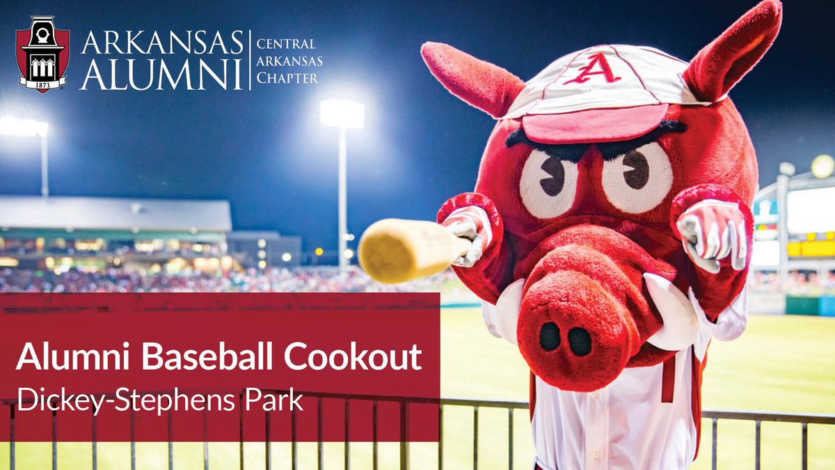 arkansasalumni's tweet image. Missed out on tickets to the Arkansas baseball game in LR?
You're in luck! Tickets are still available for our Alumni Baseball Cookout at Dickey-Stephens! Tickets include the game, food, and fun with fellow Hog fans.
🔗 arkansasalumni.org/25DS
#WPS #ArkansasAlumni #OmaHogs