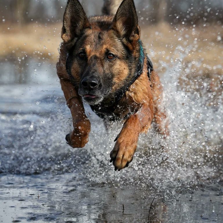 USFWS's tweet image. Federal Wildlife Canine (FWC) Teal would like you all to paws and give thanks to our K-9 Veterans today. 🐾

#K9VeteransDay

Photo of @USFWS "fur missile" Teal, by Missouri Department of Conservation