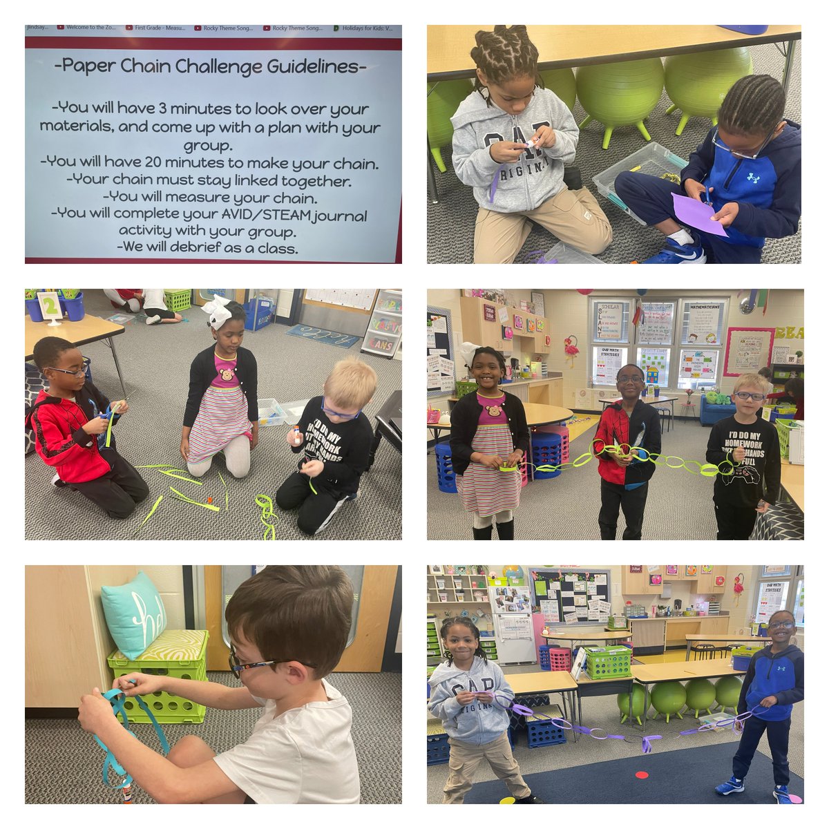 BCE ROARing Cougars (@roaringcougars) on Twitter photo First grade ROARing Cougars completed their measurement unit by making paper chains. Each group measured their chains in inches and centimeters, and made AWESOME connections to what we learned during our unit on measurement.
<a href="/MEDatBCE/">Bridge Creek Elem</a> First grade ROARing Cougars completed their measurement unit by making paper chains. Each group measured their chains in inches and centimeters, and made AWESOME connections to what we learned during our unit on measurement.
<a href="/MEDatBCE/">Bridge Creek Elem</a>
