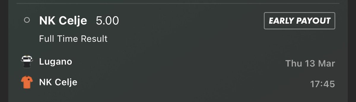 🇪🇺Lugano v NK Celje 
📈NK Celje Win
📚BET365 with 3u @ 5.00
🕦13/03/2025 @ 17:45