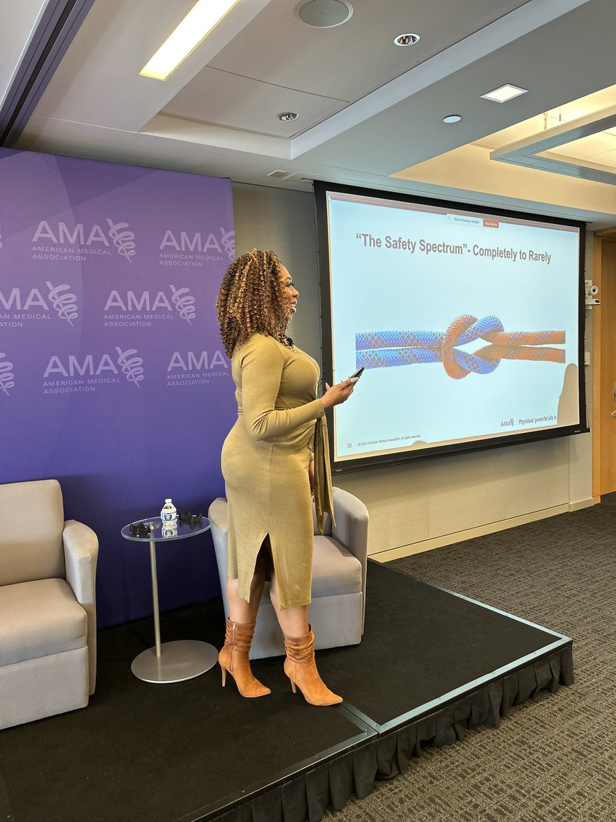Thank you <a href="/AmerMedicalAssn/">AMA</a> Center for Health Equity for having me this week to discuss “Fostering Psychological Safety”. It was my pleasure to get you “on the mark”
#MentalHealth #wellness #workplace #employeewellness #onthemark #psychologicalsafety #Productivity #speaker