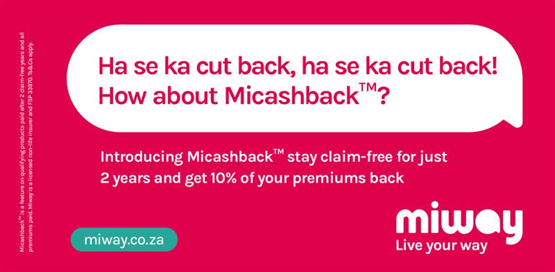 miwayinsurance's tweet photo. As government spending increases by an average of 5.6% annually over the next three years, it's time to tighten our budgets. Switch to Miway's #Micashback™️ and enjoy 10% cashback after 2 claim-free years https://t.co/V9hyAxbrN7. Secure your financial future today! #BudgetSpeech https://t.co/16y5VD0HTp