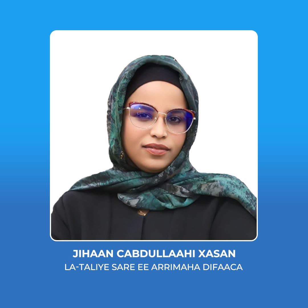 congratulations senior defense advisor Mrs <a href="/AbdullahiJihan/">Jihan Abdullahi Hassan</a>  wishing you all the best👏🏻. your experience, knowledge and commitment will make this country better and more secure.
