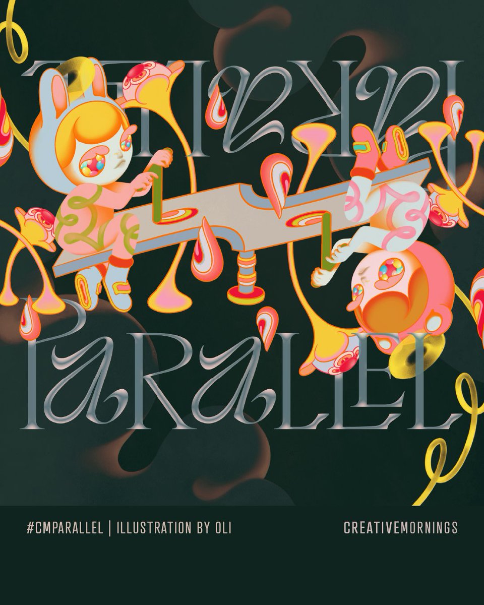 March’s global theme is PARALLEL. It was chosen by our Kuala Lumpur chapter in Malaysia <a href="/kualalumpur_cm/">CreativeMornings/KL</a>  and illustrated by OLI. Put your social feed on a parallel path with this month’s hashtag: #CMparallel
#creativemornings #cmlisbon