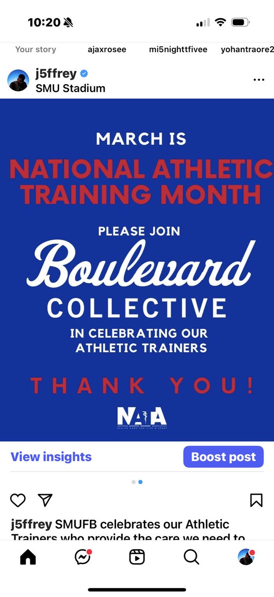 jeffrey_mbaa's tweet image. THANKS to our Athletic Training Staff for their hard work &amp;amp; support to SMUFB!

@TheBoulevardNIL @SMUFB
@NATA1950