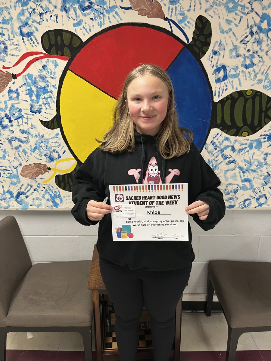 Congratulations to Khloe for being our Good News Student of the Week. <a href="/HolyTrinitySD/">Holy Trinity</a> <a href="/SacredHeart_MJ/">Sacred Heart</a>