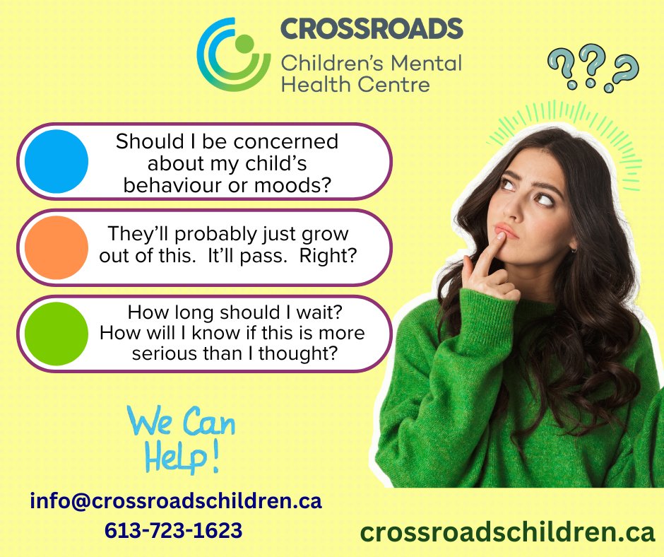 Some signs your child may need our help:  Changes in their mood or behaviour, frequent outbursts of anger, withdrawing from friends &amp; family, changes in their sleeping or eating habits.   Connect with us if you're concerned.  We can answer your questions &amp; help if required.