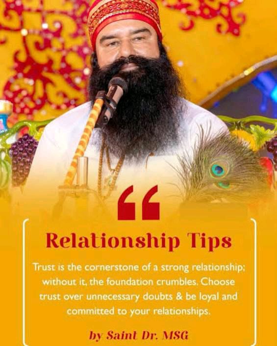 soniasainiinsan's tweet image. Along with spirituality, Saint Gurmeet Ram Rahim Singh Ji also gives us very effective tips on how to live a happy life in society and family, following which millions of people are living a happy life.
#TipsForHappyMarriage

Saint MSG Insan