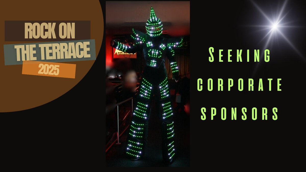 🤖Globot REALLY wants to come to Rock on on Terrace 2025! 
Do you know a company that would sponsor a WOW feature like this? ✨
With 900 attendees expected we have sponsorship opportunities starting from just £25 
✉️contact trentparents@gmail.com for info