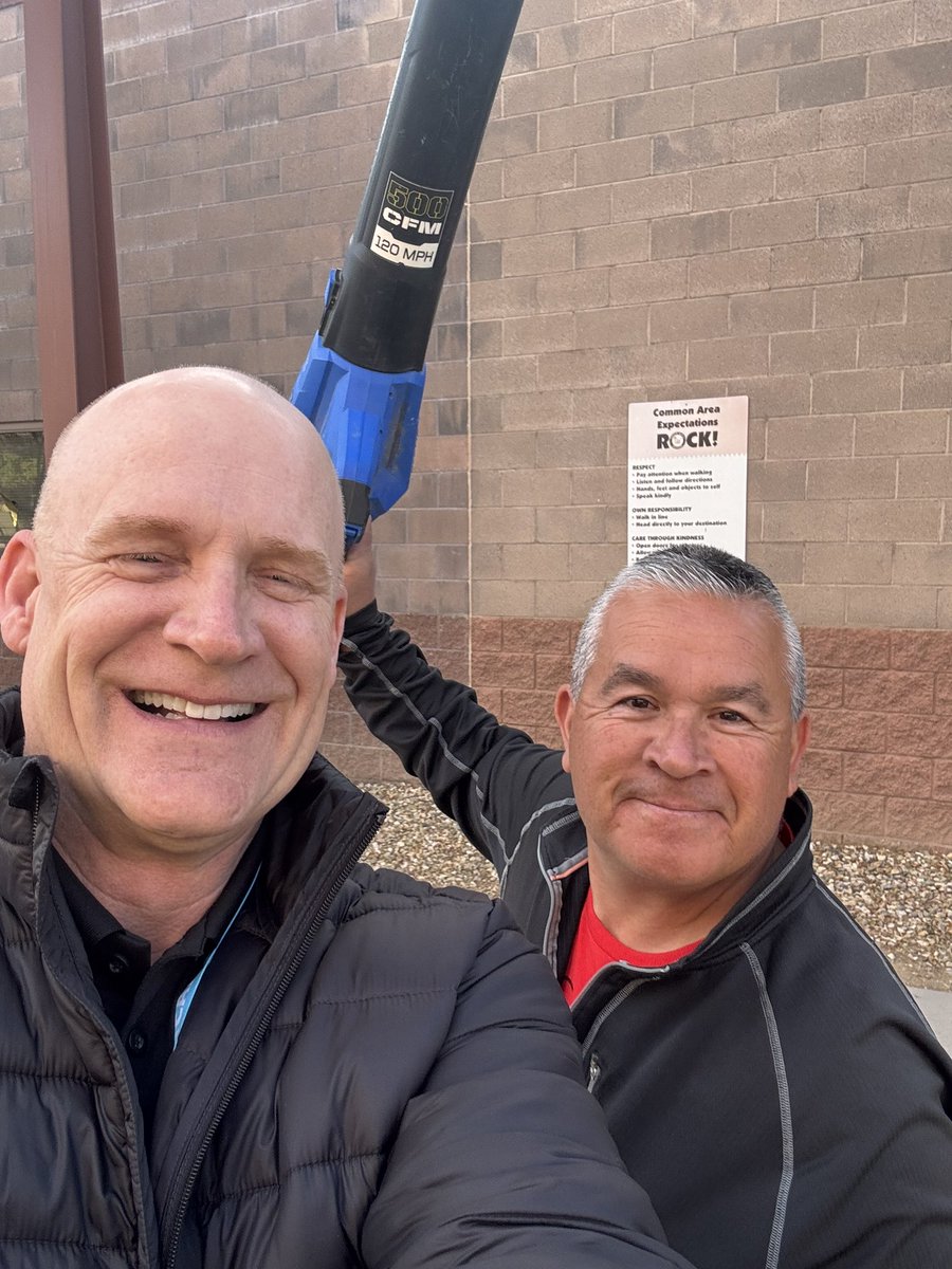 Roman, the Plant Foreman at Paseo Hills <a href="/PaseoRattlers/">Paseo Hills School</a> <a href="/DVUSD/">Deer Valley Unified School District</a>, is next level! An ex-fireman who knows how to stay on top of the campus. Looking good! 👍