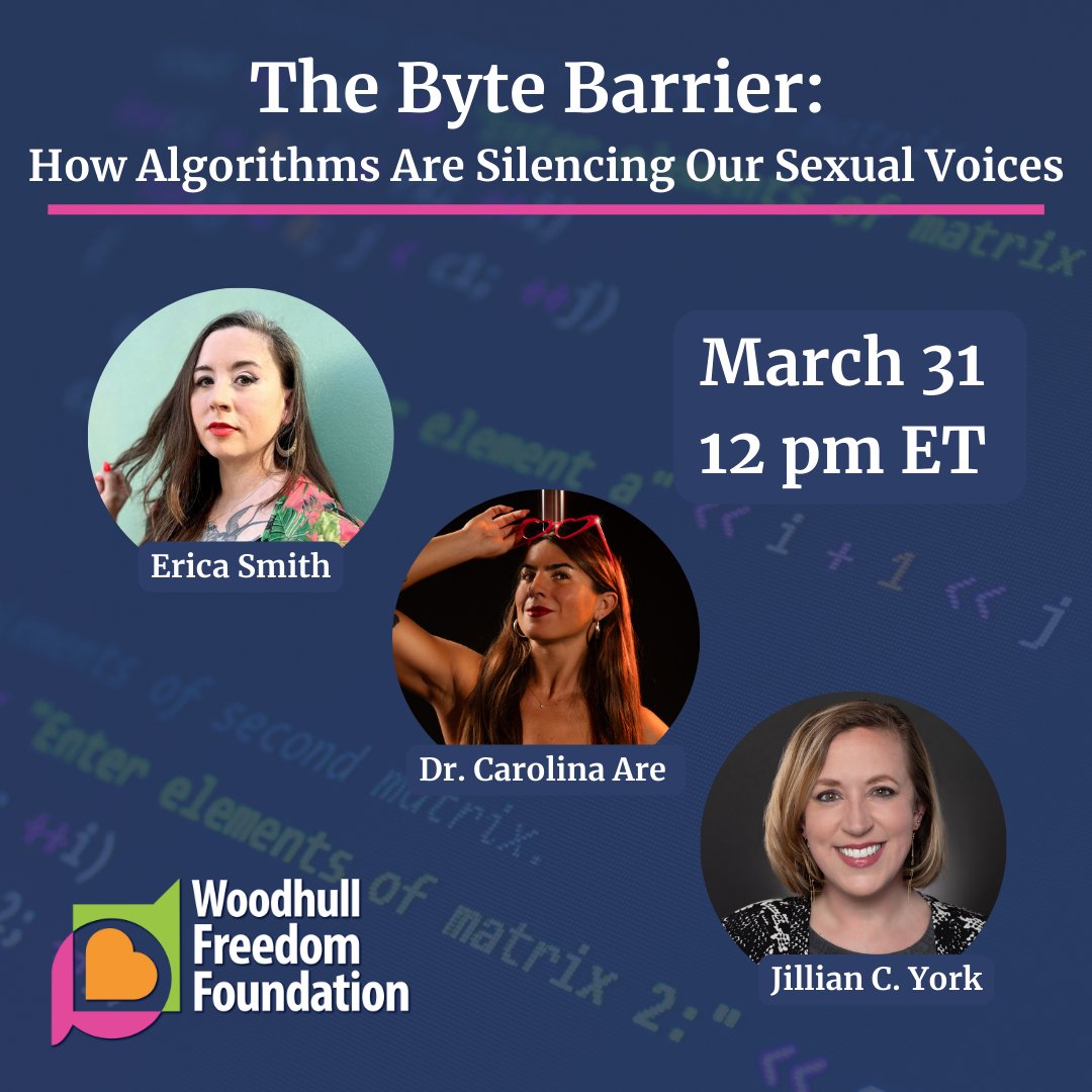🤯 Did you know that 61% of LGBTQIA content &amp; 45% of online sexual health information are censored without explanation? 

Our panel of experts will delve into these issues and explore solutions for more transparent and context-sensitive content moderation policies.

Join the