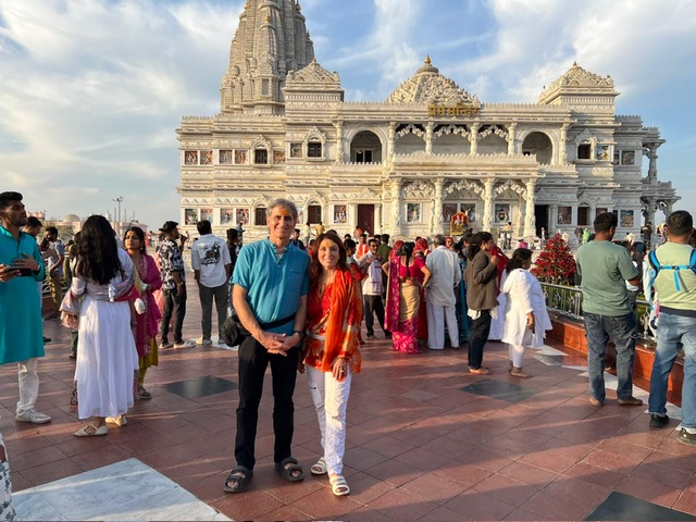 ShimoffMarci's tweet photo. On our recent trip to India, Sergio and I visited Vrindavan, a holy city of love, and Mathura, the sacred city known as the birthplace of Lord Krishna. Both are a feast for the senses. It’s almost intoxicating! 💖 https://t.co/OKQBjGCN8i