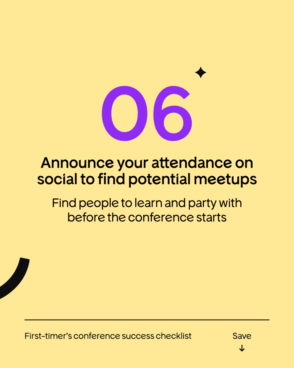 freemius's tweet image. Wasting time at conferences means wasting money. 💰

First-timers: prep like a pro with our 6-step checklist to extract max value: research speakers, prep your questions, and schedule the right sessions — your ROI depends on it.

Save for later!

#TechConferences