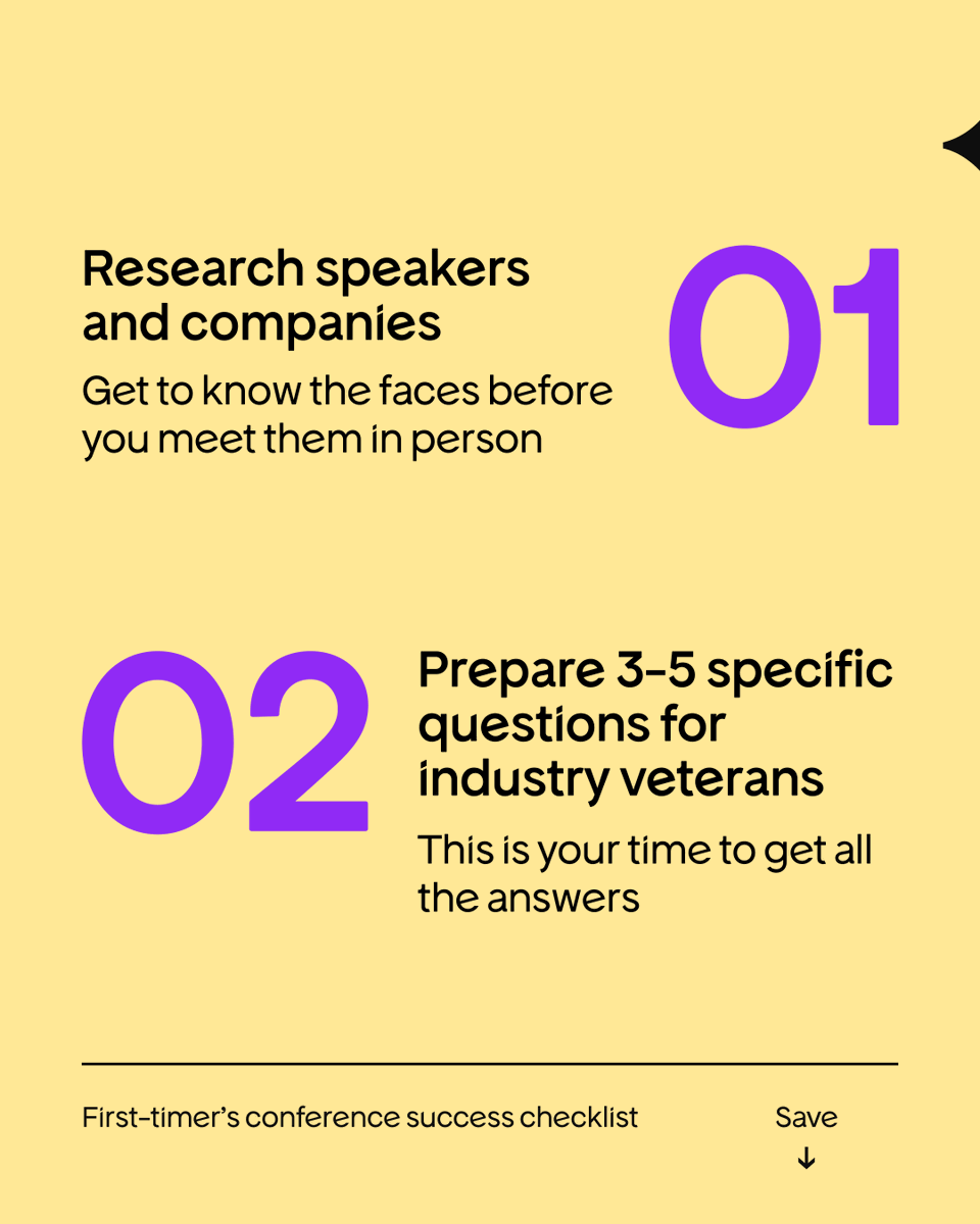 freemius's tweet image. Wasting time at conferences means wasting money. 💰

First-timers: prep like a pro with our 6-step checklist to extract max value: research speakers, prep your questions, and schedule the right sessions — your ROI depends on it.

Save for later!

#TechConferences