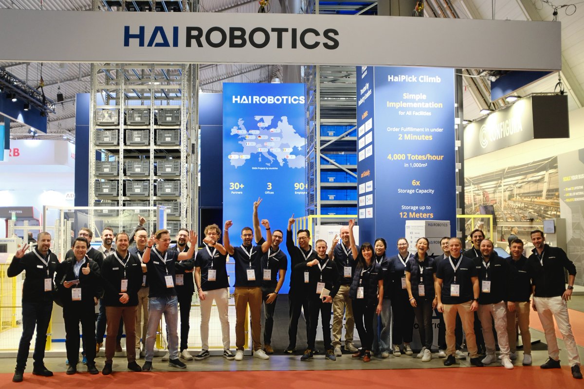 HaiRobotics's tweet image. ✨That’s a wrap! A huge thank you to everyone who visited us at LogiMAT 2025.
📍 Didn’t get a chance to meet us? Let’s connect at the next stop: SITL Paris, between April 1-3! You can find us at booth M027.
#LogiMAT2025 #HaiRobotics #SITL2025 #HaiPickClimb