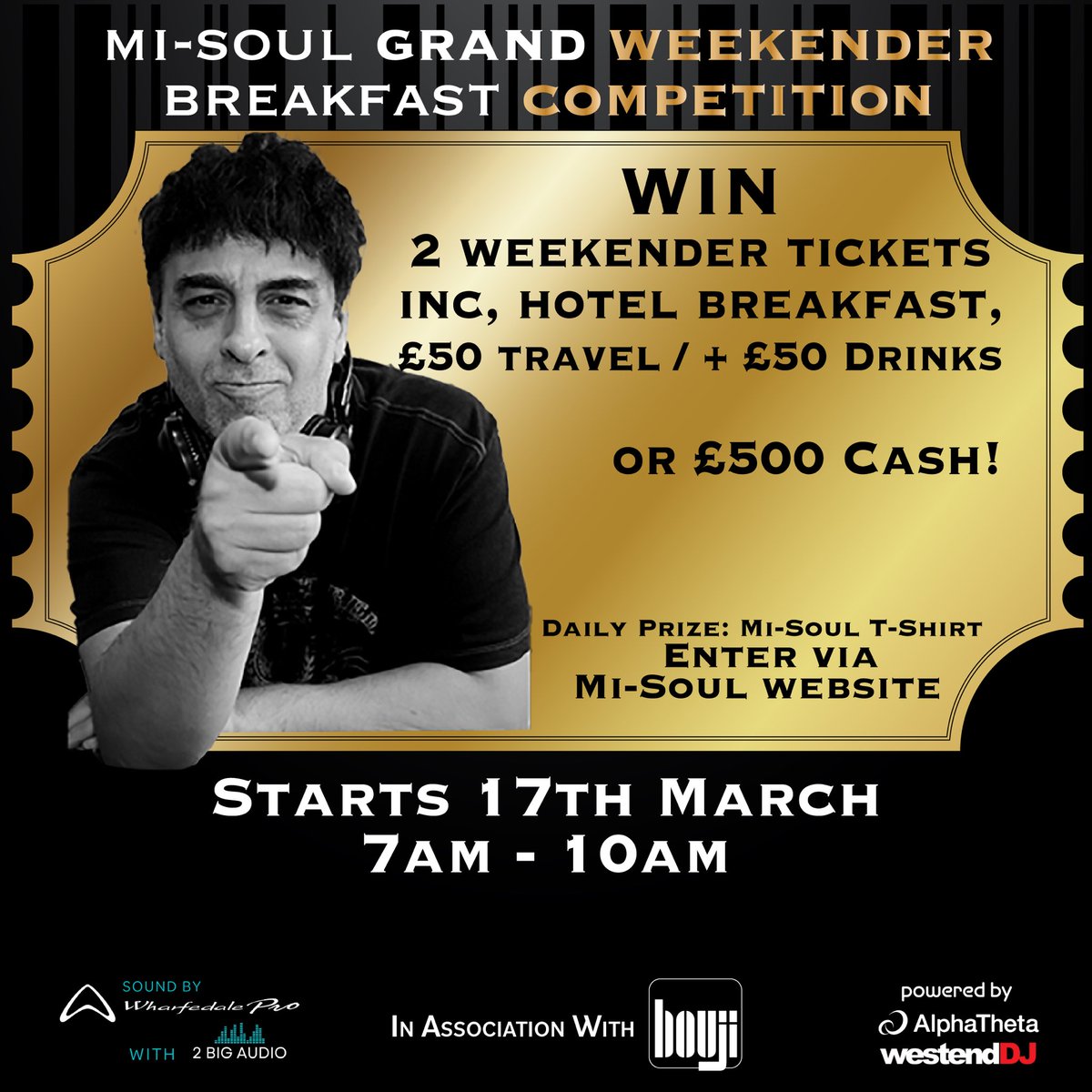 You could have George Kay pointing at you next week, when he gives you the chance to win Grand Weekender wristbands, hotel rooms at the Leonardo Waterfront £50 towards travel, £50 to spend on drinks or £500 in cash 

| @georgekayradio <a href="/misoulradio/">Mi-Soul</a> |