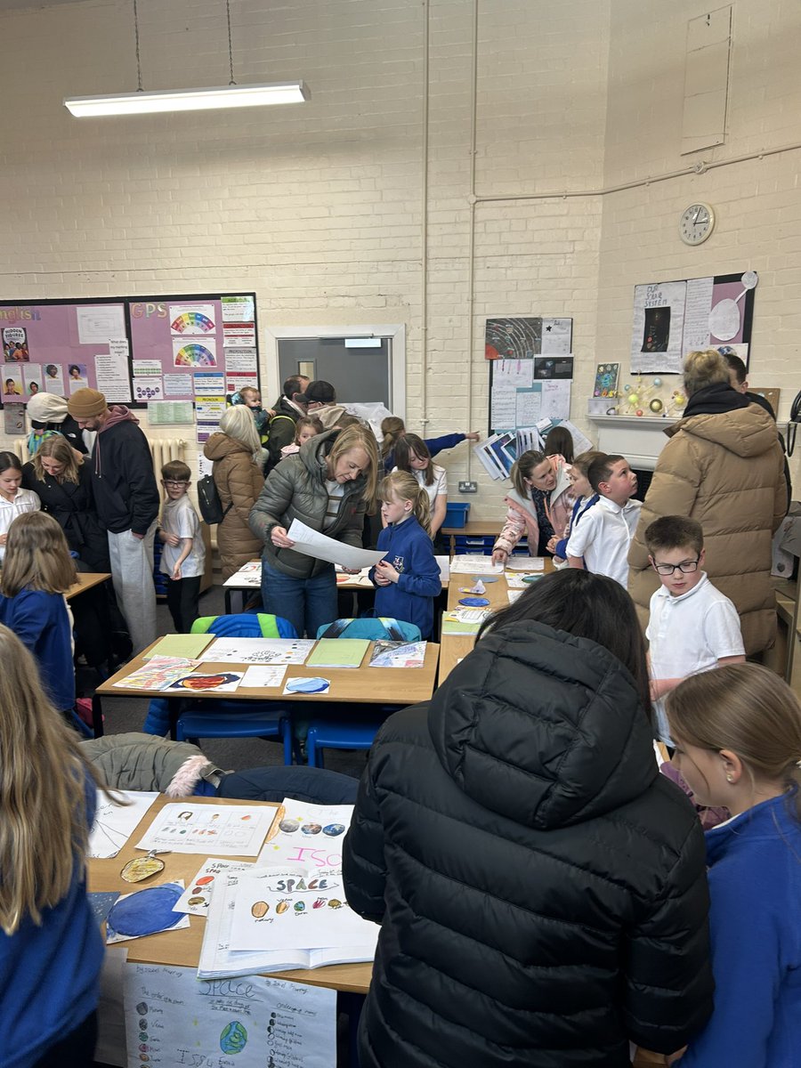 latimerprimary's tweet photo. Year 5 hosted their first science museum this afternoon to celebrate their Space topic. It was so lovely seeing the children share their work with their families. Thank you so much to everyone who attended! #LatimerScience #LatimerCommunity #LatimerLOVESLearning https://t.co/GBA2NHe8Oa