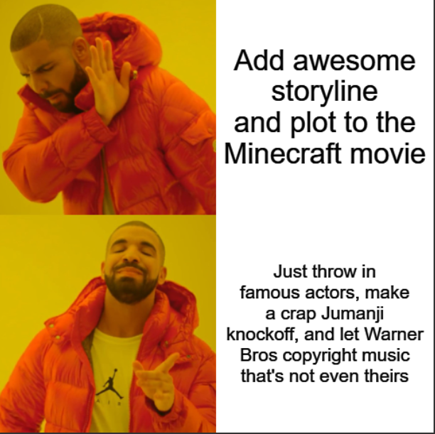 MinecraftMeme16's tweet image. Literally the Minecraft Movie