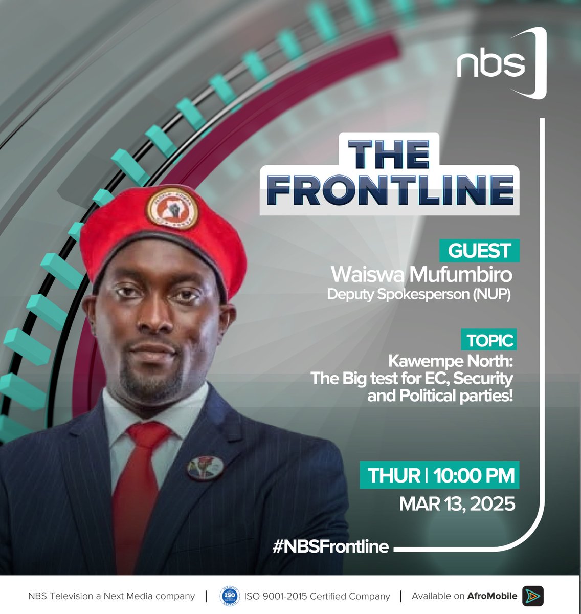 Kawempe North By-Election: The Big Test for the Electoral Commission, Security and Political Parties. 
Tonight on #NBSFrontline, <a href="/c_mwanguhya/">Charles Mwanguhya Mpagi</a> hosts <a href="/AMufumbiro/">Alex Waiswa Mufumbiro</a>, Salaamu Musumba, <a href="/OfwonoOpondo/">Ofwono Opondo P'Odel</a> and <a href="/CHRISBARYOMUNS1/">DR. CHRIS BARYOMUNSI</a> to discuss this and more.
#NBSUpdates