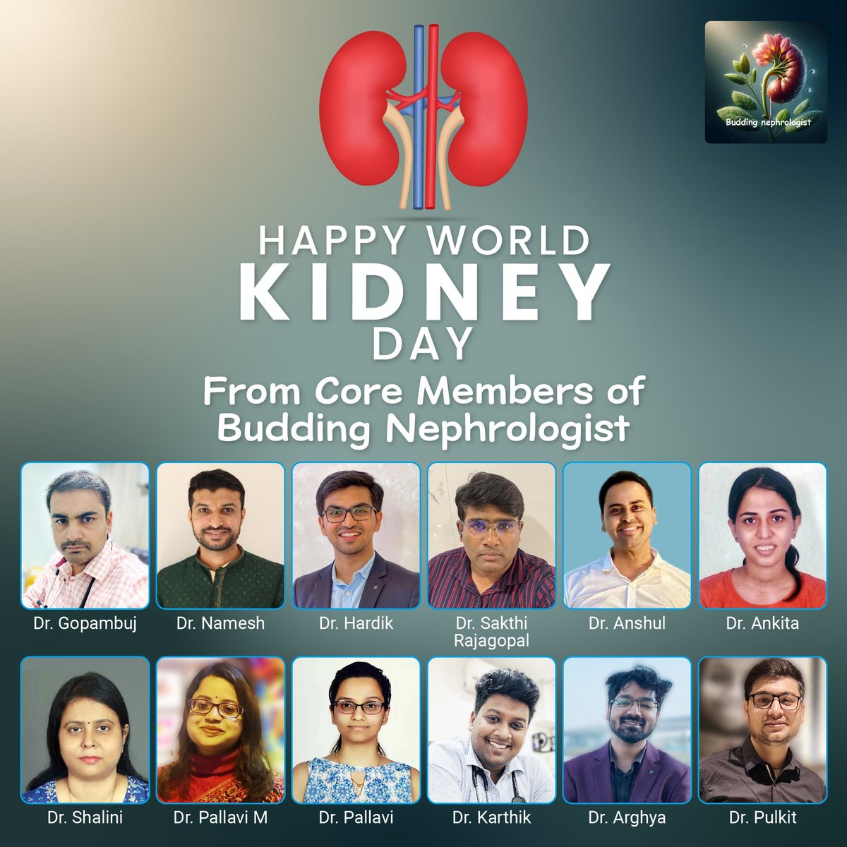 IamGopambuj's tweet image. Happy world kidney day !!

3 yrs back, few of us came together and made a whatsapp group while waiting for DM Nephrology counselling after Neet ss results. After admission the group turned into a knowledge sharing group and today, it&apos;s the largest such group of Nephrology…