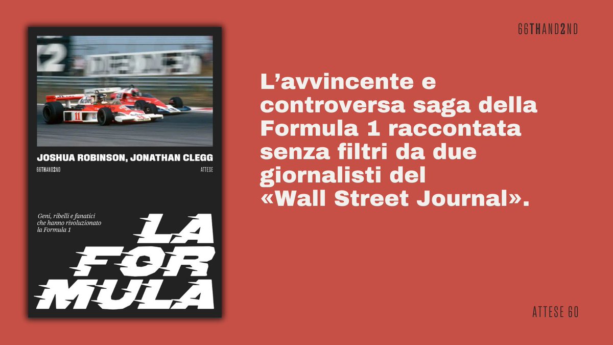 "La Formula. Geni, ribelli e fanatici che hanno rivoluzionato la Formula 1", scritto dai giornalisti americani Joshua Robinson e Jonathan Clegg, e tradotto per noi da Dea Merlini, è in libreria!  
#Formula1