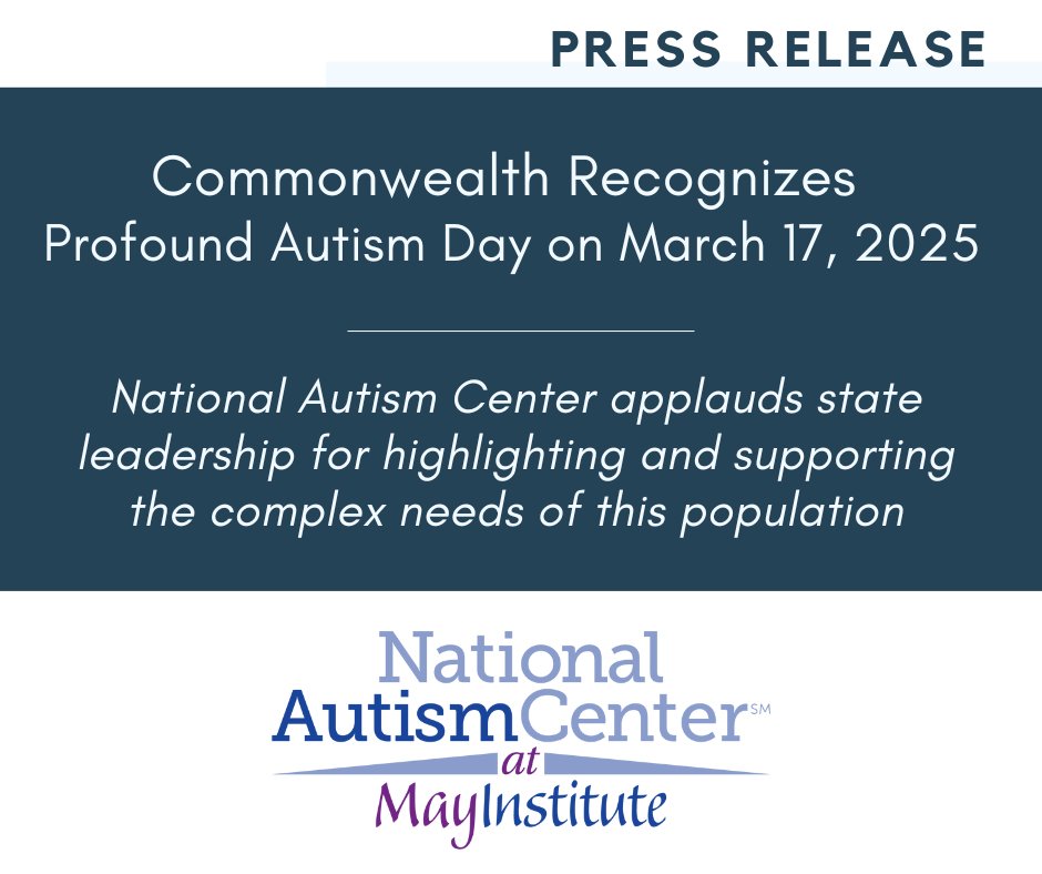 Nearly 27% of autistic children in the United States meet the criteria for profound autism. Profoundly autistic individuals face complex challenges and require lifetime, 24/7 care. 
Read the full press release here: bit.ly/3DyMh03