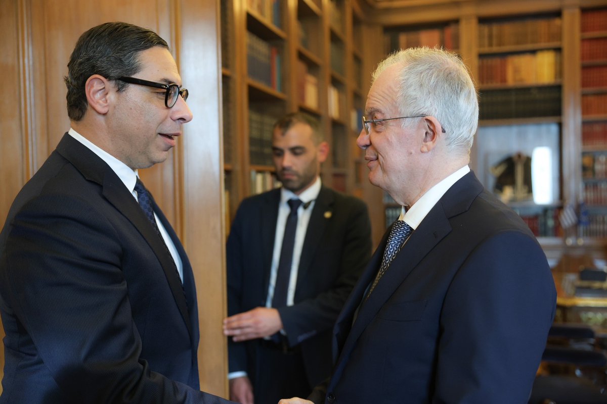 📍 Αθήνα - Με ιδιαίτερη χαρά και τιμή συνεχάρηκα σήμερα τον νέο Πρόεδρο της Ελληνικής Δημοκρατίας κ. Κωνσταντίνο Τασούλα, μεταφέροντας τα συγχαρητήρια και τις ευχές του <a href="/PresidentCYP/">President of the Republic of Cyprus</a> <a href="/Christodulides/">NikosChristodoulides</a> για επιτυχία στην άσκηση των υψηλών καθηκόντων του.

Κύπρος και Ελλάδα θα