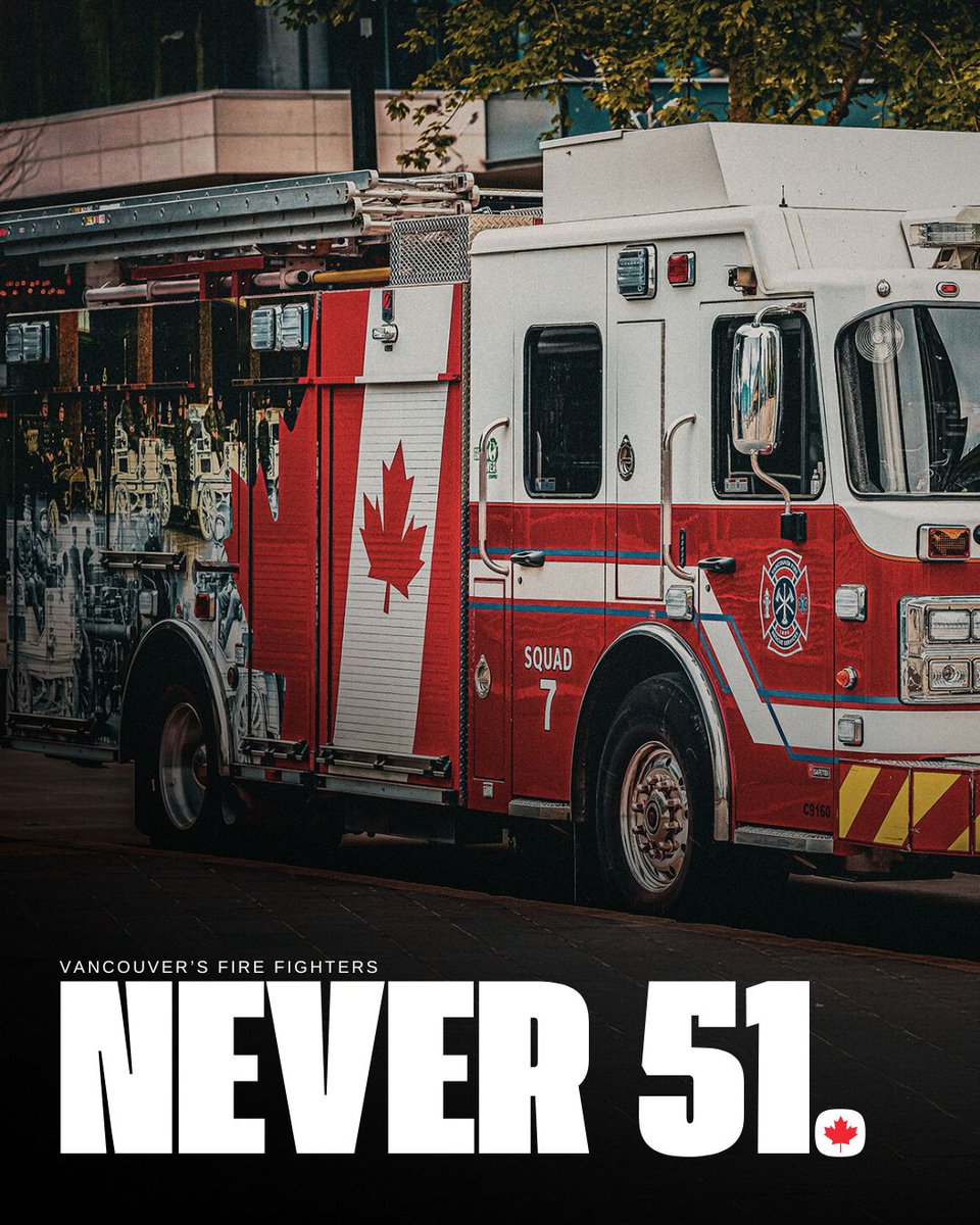🇨🇦🔥 Never 51. Forever Canadian. Always Proud. 🚒💪

We’re Canadian through and through—built on strength, resilience, and the unshakable belief that when someone calls for help, we answer.

🧵 1/2