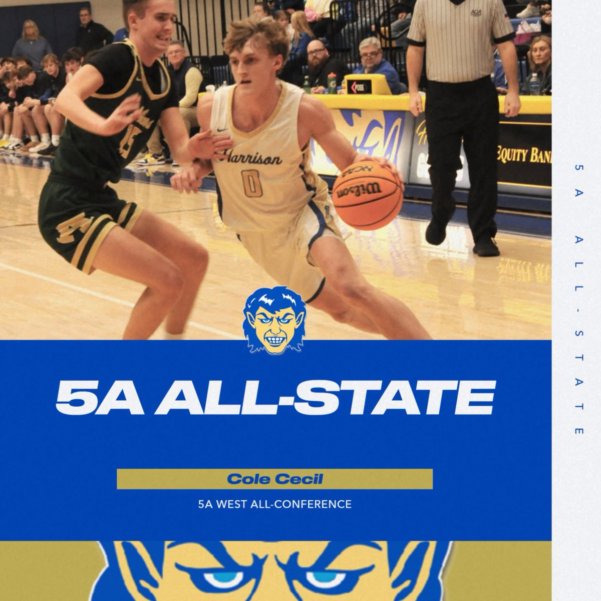A two time All State player and 3 time All conference. A lock down defender and can do it all. The ultimate team player. Cole averaged 12.3ppg 3.5rpg and 2.5apg. Congratulations Cole.