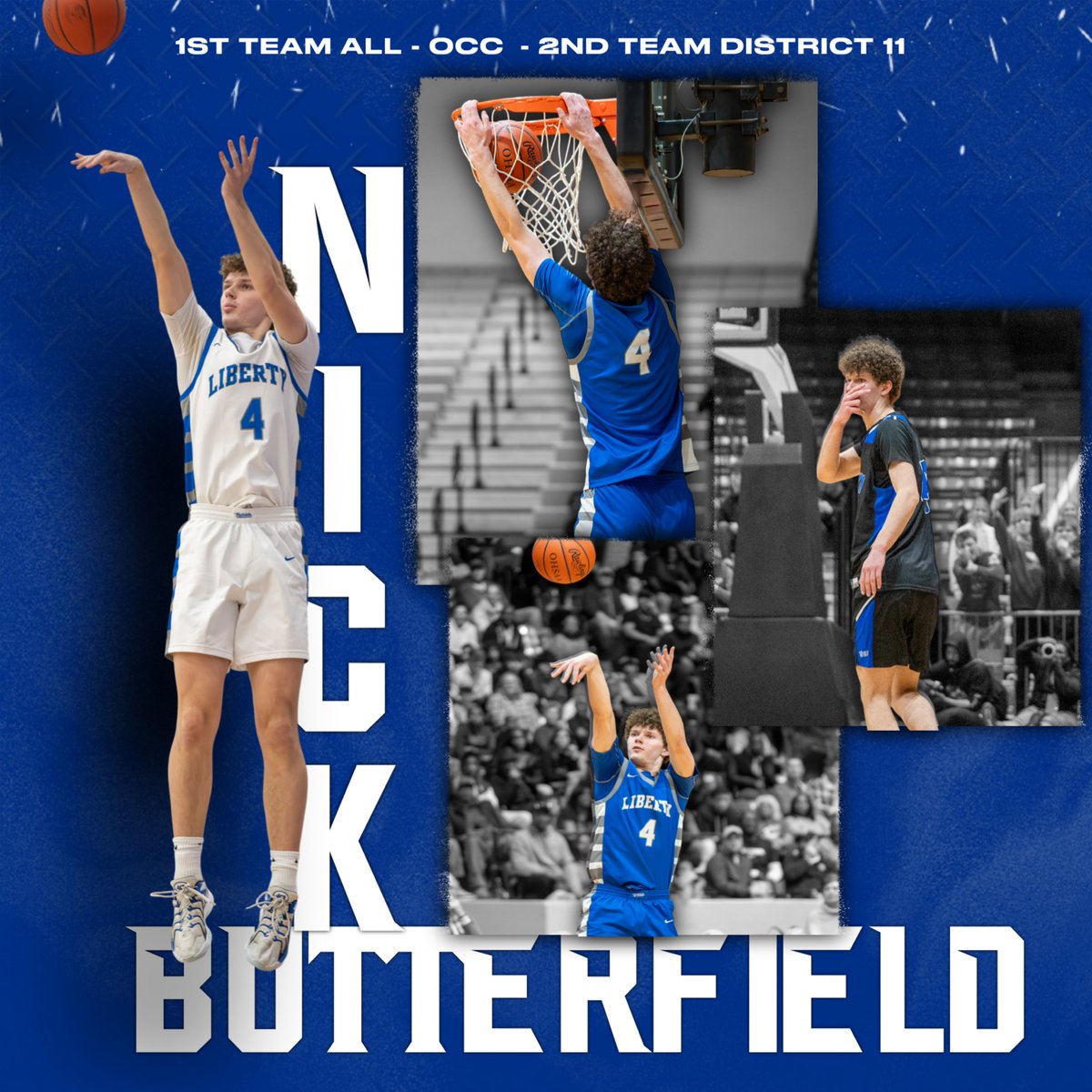Thank you and Congratulations to senior guard Nick Butterfield! 

Butter was voted 1st Team All-Occ and 2nd Team All-District. 

He had a season high 27 points vs Davidson this season, 102 career 3’s and had three games of hitting 6 3’s in a game.

You will be missed, Butter!