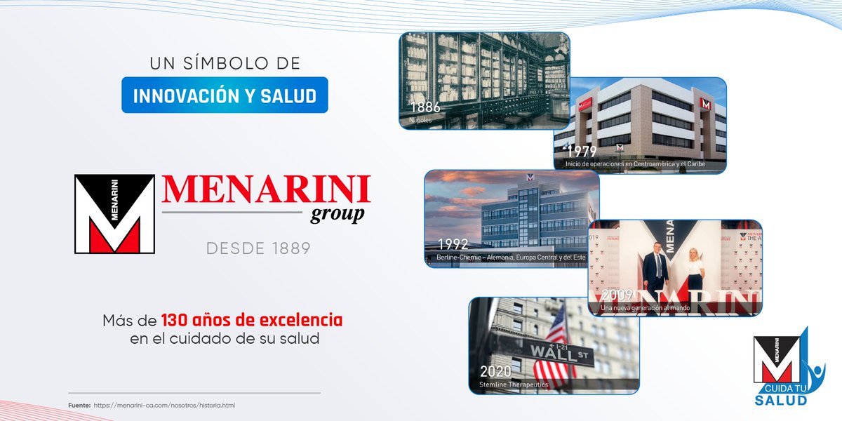 MenariniCA's tweet image. 📅 Más de 130 años transformando la salud.
Menarini ha liderado el camino en innovación farmacéutica, llevando soluciones de salud a millones de personas en todo el mundo. 🌍
#MenariniGroup #Innovación #ExcelenciaFarmacéutica