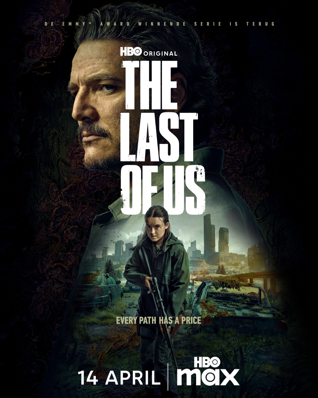 Belgische poster van The Last of Us S2 op HBO Max België