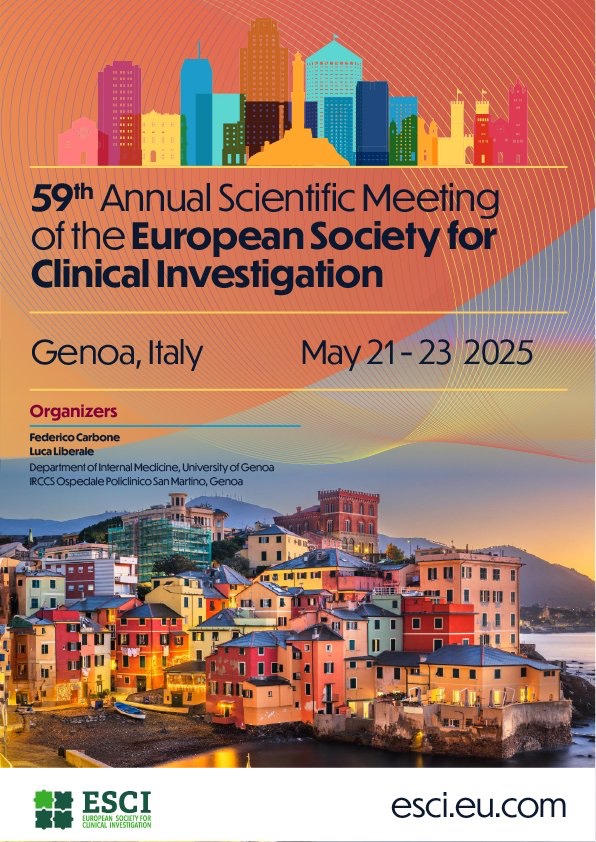 Join us in Genoa, May 21-23 2025 for the 
<a href="/ESCI_Society/">ESCI</a> Annual Meeting, co-organized by <a href="/liberale_luca/">Luca Liberale</a> and @carboneF82! 🔬

📢 Early bird registration and abstract submission deadline is extended until March 17! 🚀 #ESCI2025 #Research esci.eu.com