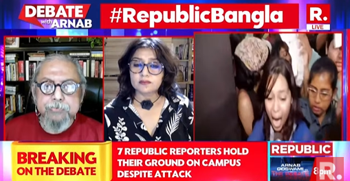republic's tweet image. #RepublicBangla | Jadavpur University has never been quite the seat of academic excellence: Kanchan Gupta (@KanchanGupta) Senior Advisor, Ministry of Information and Broadcasting 

The Debate on #NationsSharpestOpinion with Arnab is now #LIVE, on-air, and online. Tune in and fire