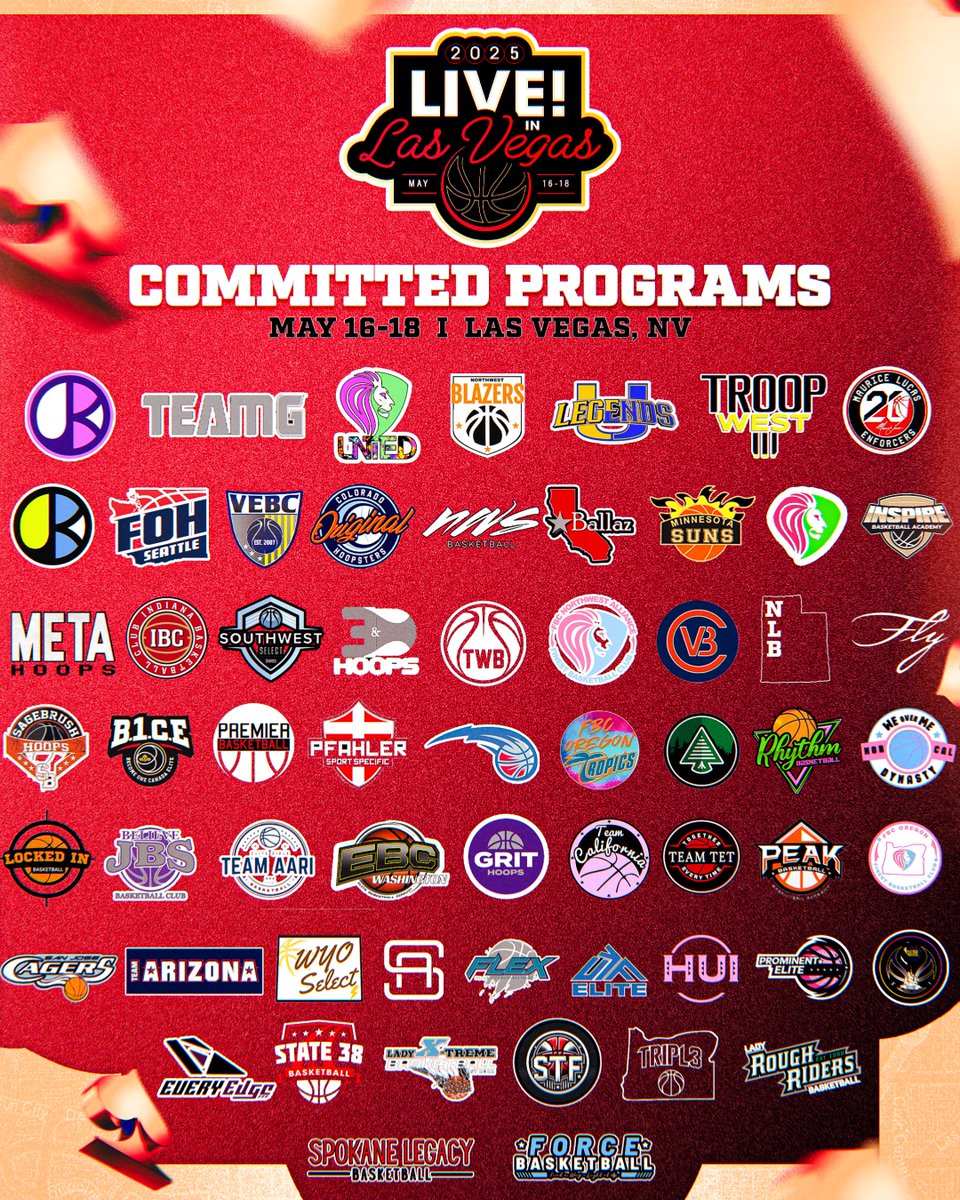 LIVE! In Las Vegas keeps getting stronger ‼️

We’re excited to host hundreds of the best teams in the country during the May Live Period 🔥