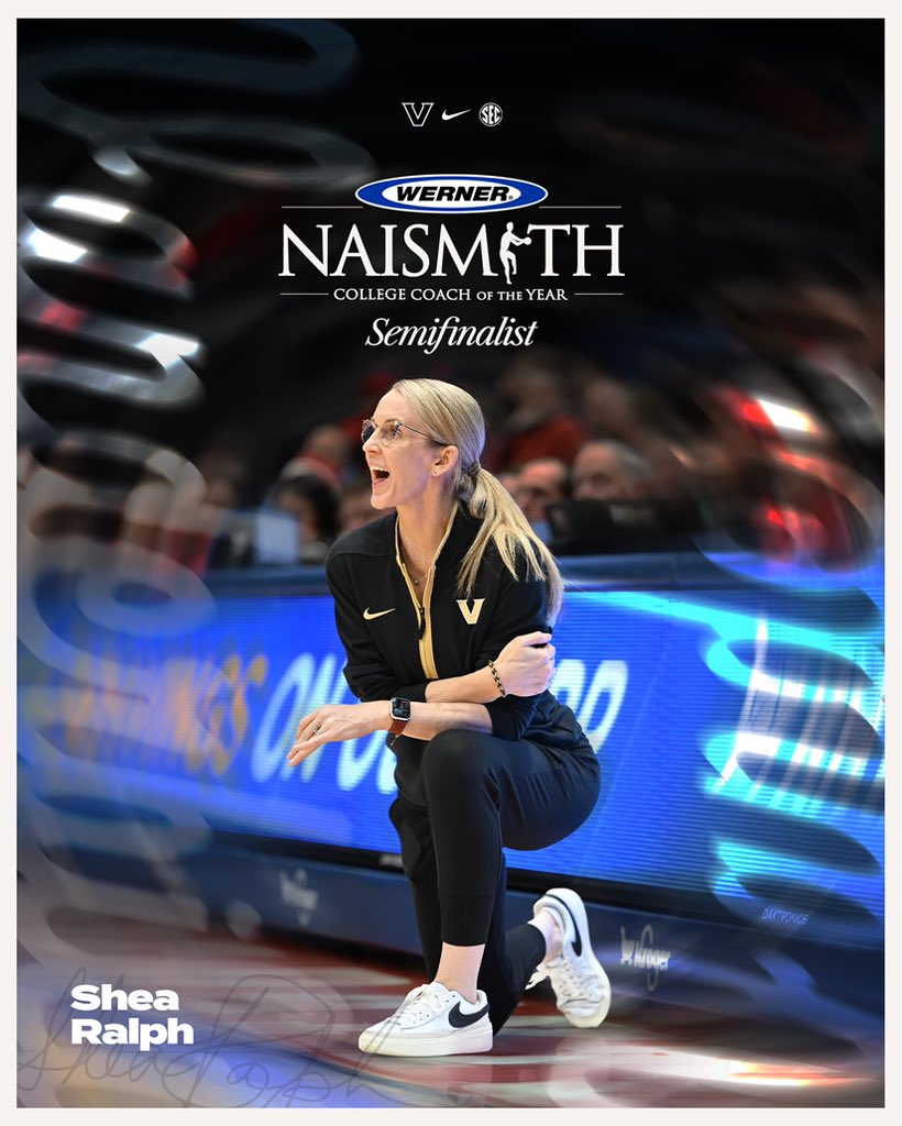 Vanderbilt WBB (@vandywbb) on Twitter photo That’s Our Head Coach!!! 😍
Congrats to <a href="/SheaRalph/">Shea Ralph</a> on being named a Semifinalist for the <a href="/NaismithTrophy/">Naismith Awards</a> Women’s College Coach of the Year
⚓️⬇️
#AnchorDown That’s Our Head Coach!!! 😍
Congrats to <a href="/SheaRalph/">Shea Ralph</a> on being named a Semifinalist for the <a href="/NaismithTrophy/">Naismith Awards</a> Women’s College Coach of the Year
⚓️⬇️
#AnchorDown