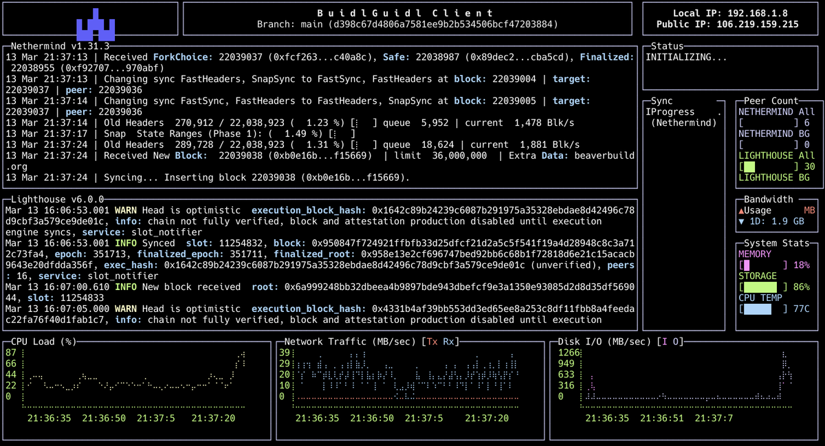 Sandipan Kundu ๐ (@sandipankundu42) on Twitter photo Added support for <a href="/NethermindEth/">Nethermind</a> client. Will add Gnosis Chain support next.
Thanks for the amazing work #BuidlGuild team! Added support for <a href="/NethermindEth/">Nethermind</a> client. Will add Gnosis Chain support next.
Thanks for the amazing work #BuidlGuild team!