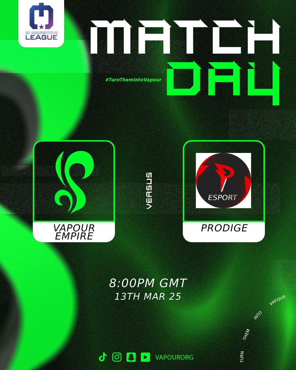 MATCH-DAY!

🏅 - Division 6 - LR2 ECL
🆚 - Prodige
🕗 - 8:00pm
📅 - 13th Mar 25

🟢 - Ozyned
⚫ - Dannybee
🟢 - Stabzii
⚫ - Streakzzy

The losers run continues tonight as the boys must remain perfect in order to stay alive with French challenge looming ahead! 

📺 -