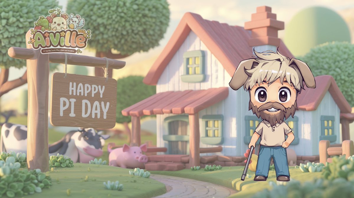 LoganAIVille's tweet photo. Happy Pi Day from your fluffiest Mayor! 🐻🎉

Here in AI Ville @aivillebot , we celebrate infinite possibilities—just like π, which goes on forever! ♾️✨

Math, AI, and maybe a little pie 🥧—who’s joining me for a sweet celebration? 👀🍯 https://t.co/C51BUxggS3