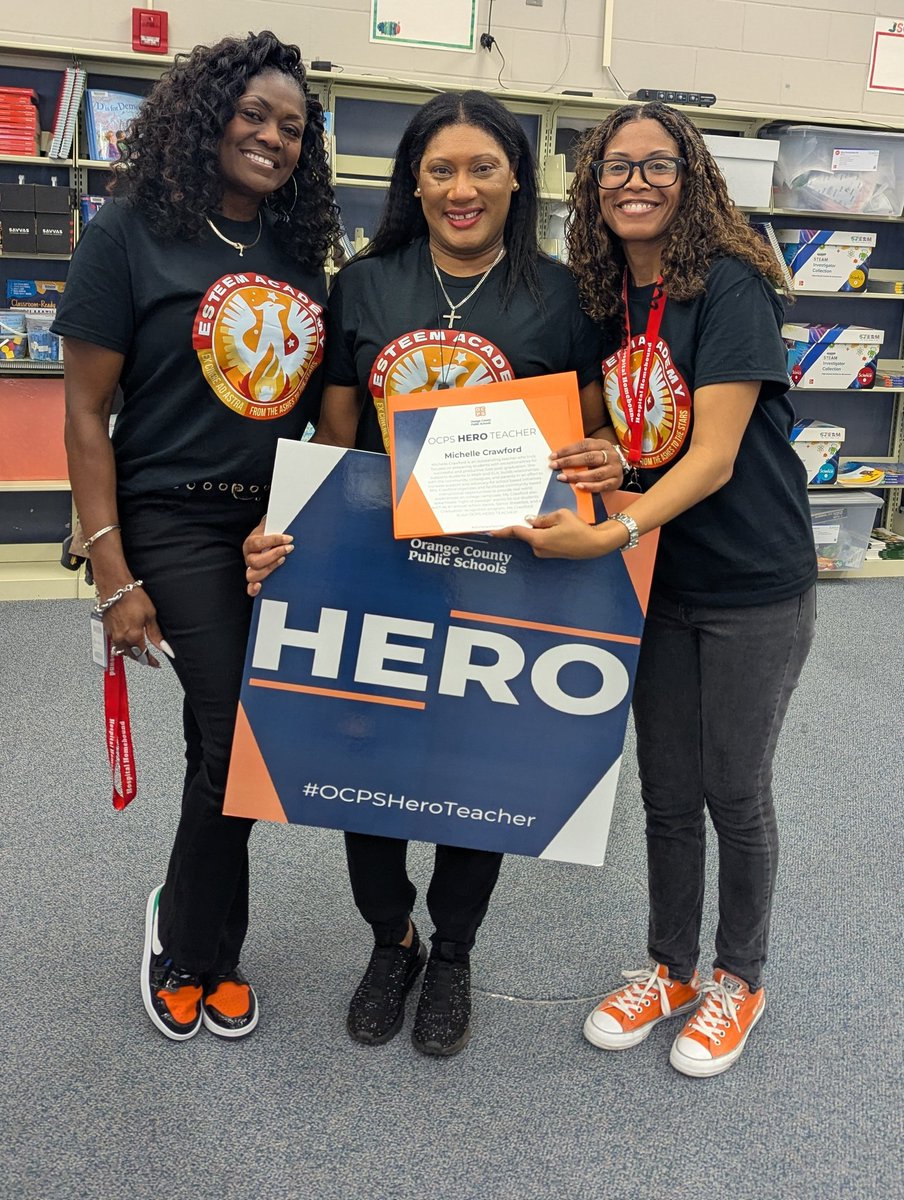 ❤️ my visit <a href="/ESTEEMAcademyOC/">ESTEEM Academy_OCPS</a> during their Community Day to award Ms. Crawford the #OCPSHeroTeacher! She does so much for her students &amp; school community, including providing real world experiences on college campuses for her ESE students! <a href="/CDLocps/">Curriculum and Digital Learning</a> <a href="/OCPSnews/">ocpsnews</a> <a href="/OCPSHR/">OCPS Human Resources</a>