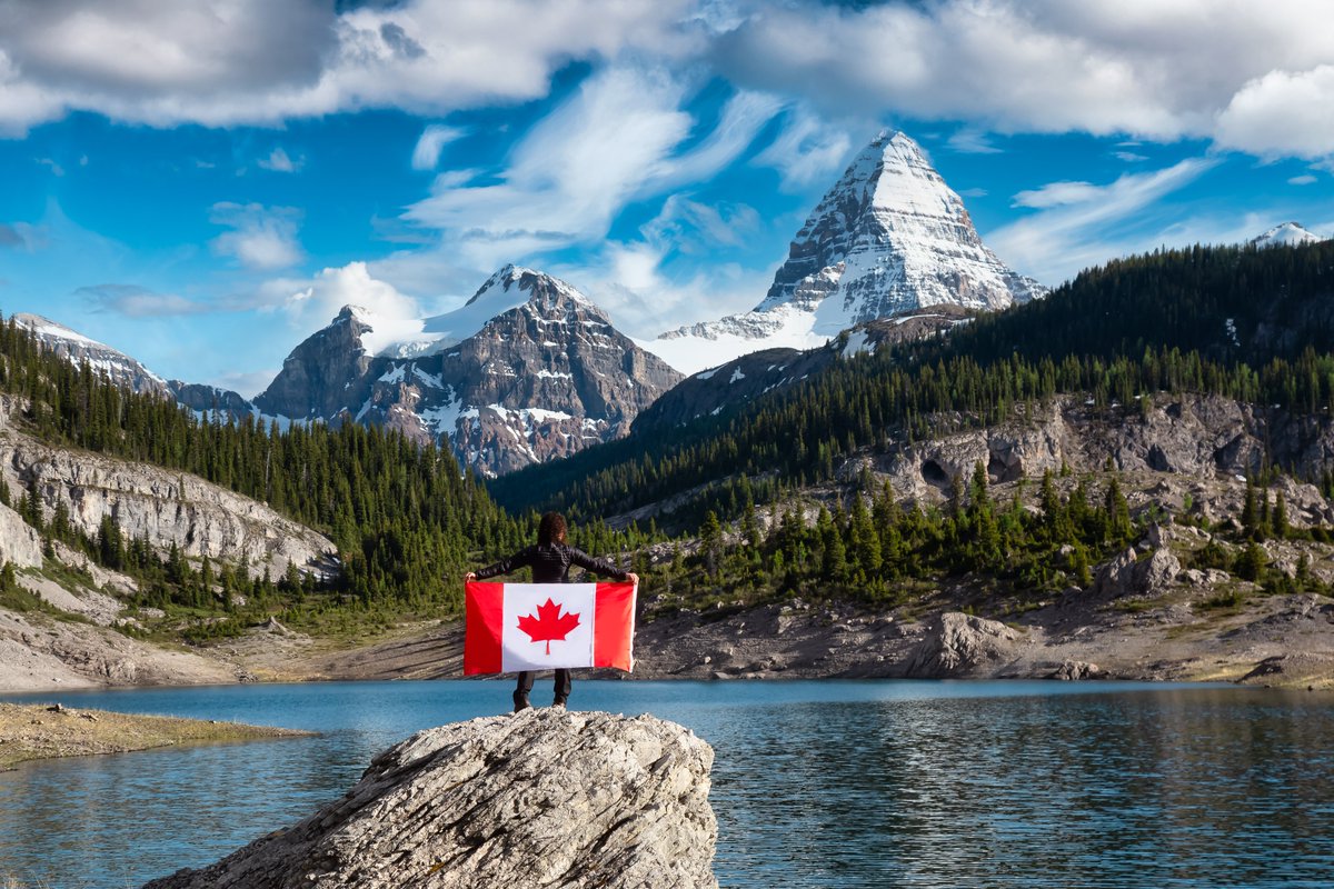 Canada's tweet image. From far and wide, we want to highlight #Canadian pride! Share your photos that best describe being a nation that is true, north, strong, and free. 🇨🇦 ⬇️

We’ll go first, and yes, those are the actual Canadian Rockies. ⛰️
