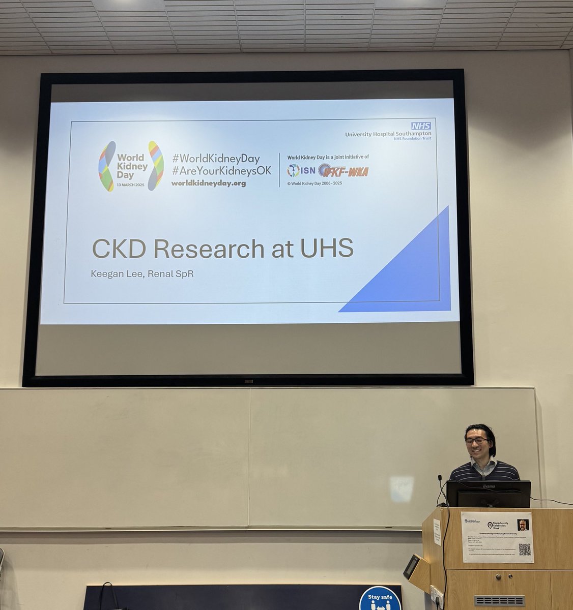 An excellent nephrology study day today for the Wessex Region. Hearing from a range of Consultants, Registrars and ACP’s learning more about CKD, cardio-renal medicine and transplantation surgery. <a href="/UHSFT/">University Hospital Southampton 💙</a> @NovoNordisk #ProtectYourKidneys