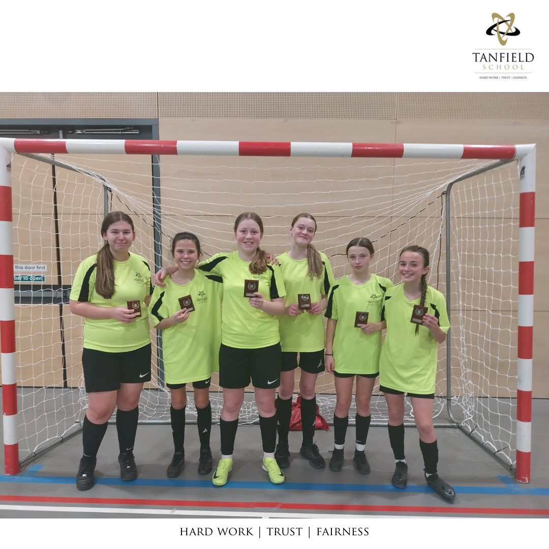 We would like to congratulate our Y8 Girls Futsal team who recently competed at the Beacon of Light in the County Championships. The girls came runners up in the competition. They are the first girls team in Tanfield School history to get this far in the Futsal. 👏🏻⚽️#TeamTanfield