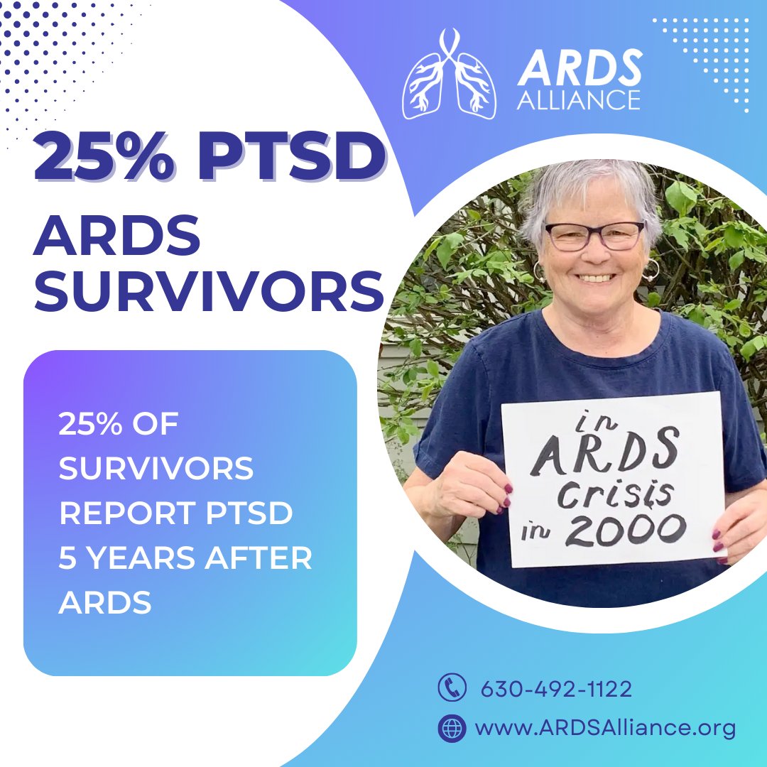 ARDSALLiance (@ardsalliance) on Twitter photo Six months after ICU discharge, 48% of patients admitted for ARDS presented with PTSD-related symptoms; 12 months after ICU discharge, mental health symptoms persisted in 38%.
<a href="/ARDSAlliance/">ARDSALLiance</a> #ARDSSURVIVORWEEK #ARDS2025 Six months after ICU discharge, 48% of patients admitted for ARDS presented with PTSD-related symptoms; 12 months after ICU discharge, mental health symptoms persisted in 38%.
<a href="/ARDSAlliance/">ARDSALLiance</a> #ARDSSURVIVORWEEK #ARDS2025