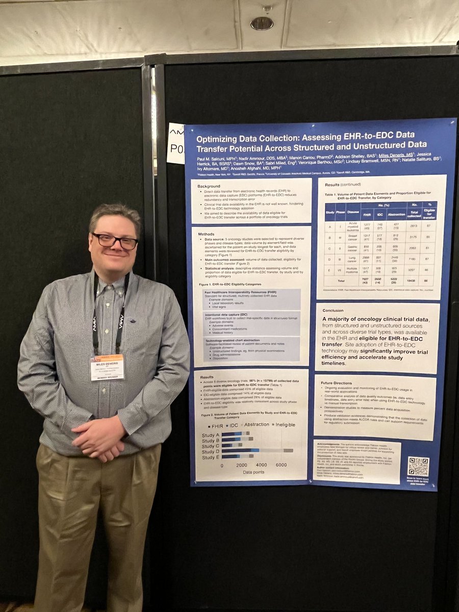 At <a href="/AMIAinformatics/">AMIA</a> #is25 conference, Flatiron presented exciting new research by authors from <a href="/flatironhealth/">Flatiron Health</a> and @Sanofi addressing a critical gap in understanding clinical trial data availability within EHRs.

Read more: resources.flatiron.com/publications/o…