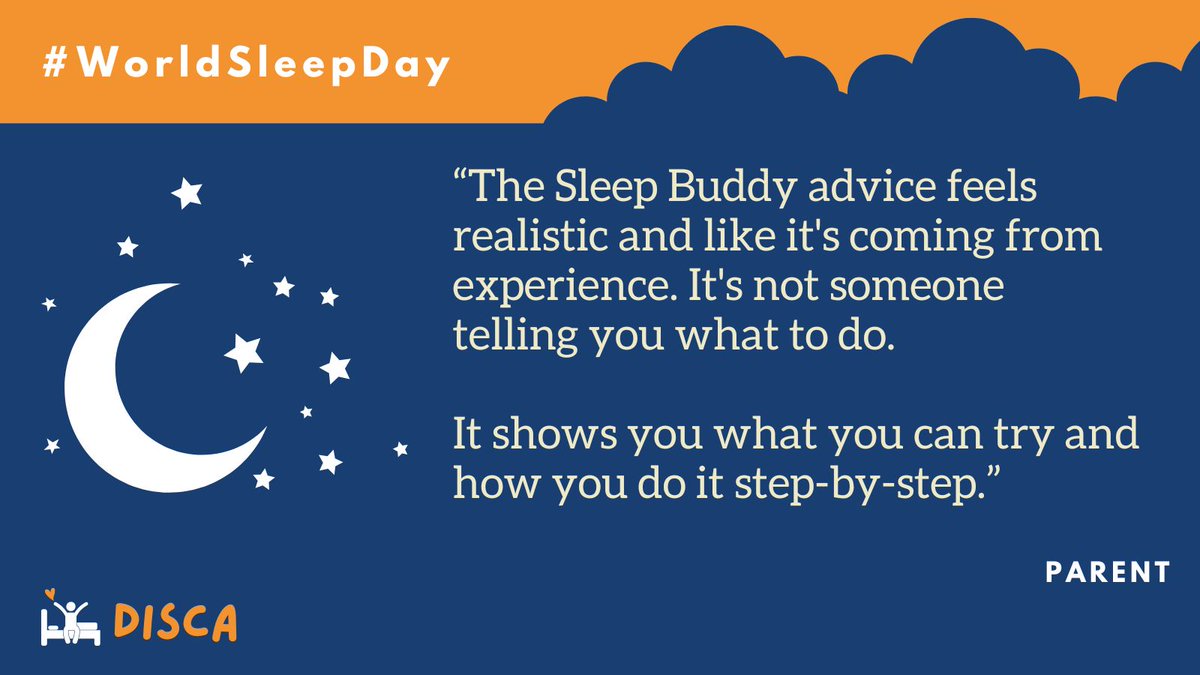 DISCA Digital sleep support for children with ADHD (@disca_adhdsleep) on Twitter photo We designed Sleep Buddy with the help of families of children with #ADHD and #sleep problems. Parents and carers told us what they thought of the website.
DM us or email disca@soton.ac.uk to find out if you can get involved in our trial
#worldsleepday #adhdproblems We designed Sleep Buddy with the help of families of children with #ADHD and #sleep problems. Parents and carers told us what they thought of the website.
DM us or email disca@soton.ac.uk to find out if you can get involved in our trial
#worldsleepday #adhdproblems